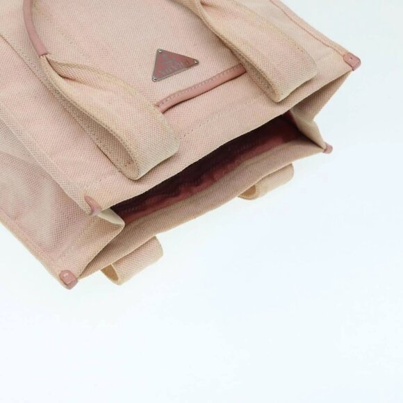 PRADA Hand Bag Canvas Pink Silver Auth - Picture 9 of 16